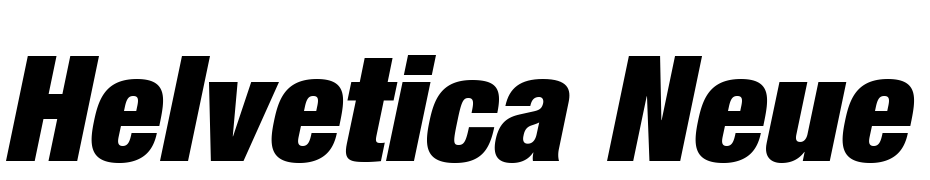 Helvetica Neue LT Std 107 Extra Black Condensed Oblique Font Download Free